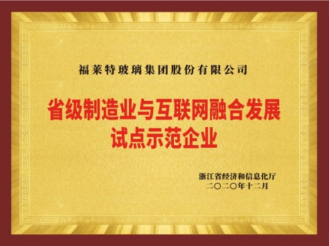 省級制造業(yè)與互聯(lián)網(wǎng)融合發(fā)展試點(diǎn)示范企業(yè)